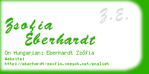 zsofia eberhardt business card